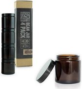 Bol.com Comandante Bean Jar Brown Glass 4 Pack - Barista - Koffiemolen aanbieding