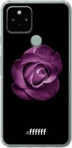 6F hoesje - geschikt voor Google Pixel 5 -  Transparant TPU Case - Purple Rose #ffffff