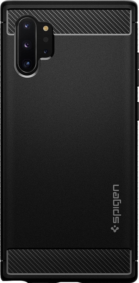 Spigen Rugged Armor Hoesje Samsung Galaxy Note 10 Plus Zwart