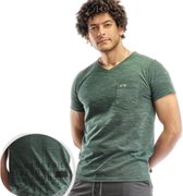 T-shirt homme Embrator gris / vert chiné taille M