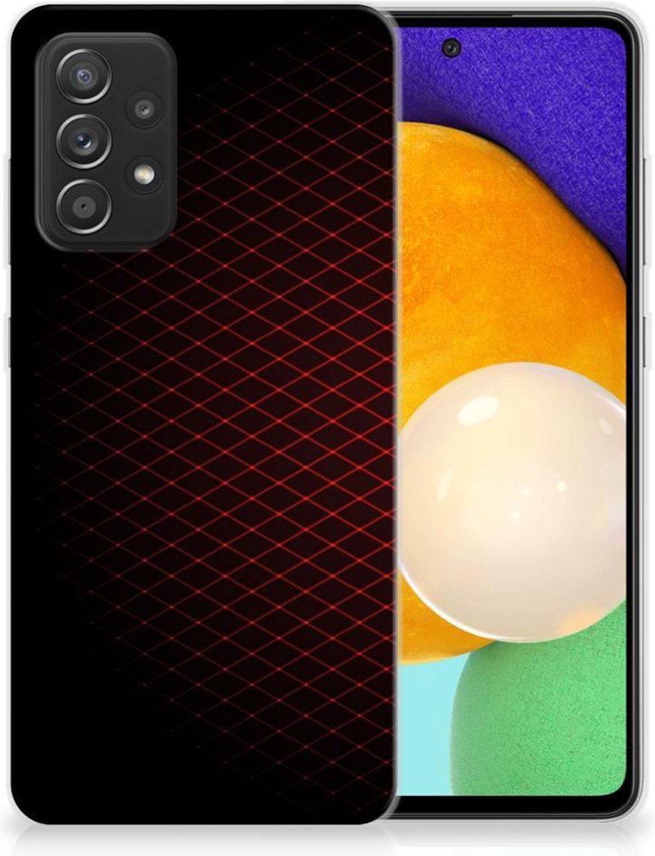 Samsung Galaxy A52 (5G/4G) TPU bumper Geruit Rood