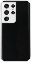 - ADEL Siliconen Back Cover Softcase Hoesje Geschikt voor Samsung Galaxy S21 Ultra - Doorzichtig Transparant