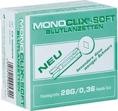 Monoclix Soft Lancetten 200 Stuks 28G = 0,36 mm