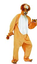 Wilbers & Wilbers - Leeuw & Tijger & Luipaard & Panter Kostuum - Gevaarlijke Pluche Leeuw - Man - Bruin - Maat 50 - Carnavalskleding - Verkleedkleding