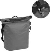 Carbon - Fietstas - Rolltop - Laptop Sleeve - Waterafstotend PU Materiaal - Grijs