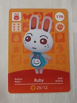 Amiibo animal crossing new horizons origineel Eu Ruby 170 kaart