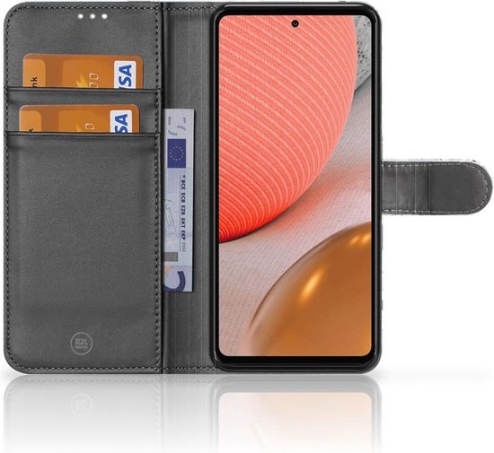 Tenphone Etui Coque pour Samsung Galaxy A72 Portefeuille Chiens