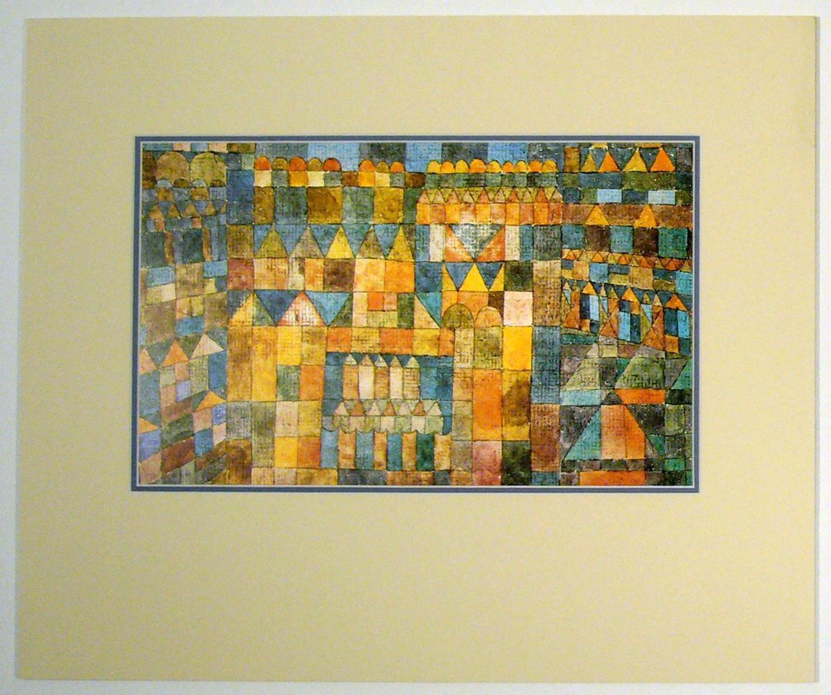 Catch Projecten Poster in dubbel passe-partout - Paul Klee - Tempelviertel von Pert, 1928 - Kunst - 50 x 60 cm Kleur