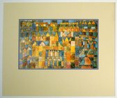 Poster in dubbel passe-partout - Paul Klee - Tempelviertel von Pert, 1928 - Kunst  - 50 x 60 cm