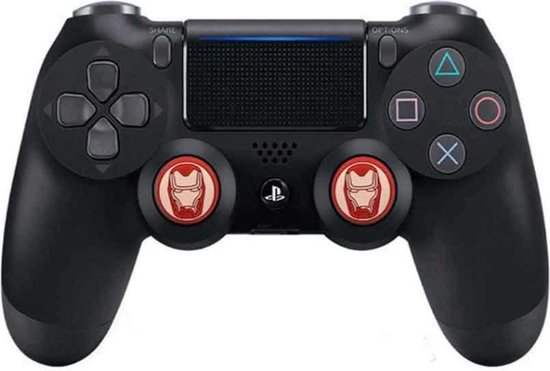 Siliconen Joystick Caps – Duimgrepen – Extra Grip – Avengers Iron Man – Key Bescherming – Thumb Sticks – 1 Stuks – Sony PS4 – Xbox