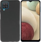 Hoesje Geschikt voor Samsung Galaxy A12 - Fashion Telefoonhoesje Backcover - Siliconen Hoesje - Zwart