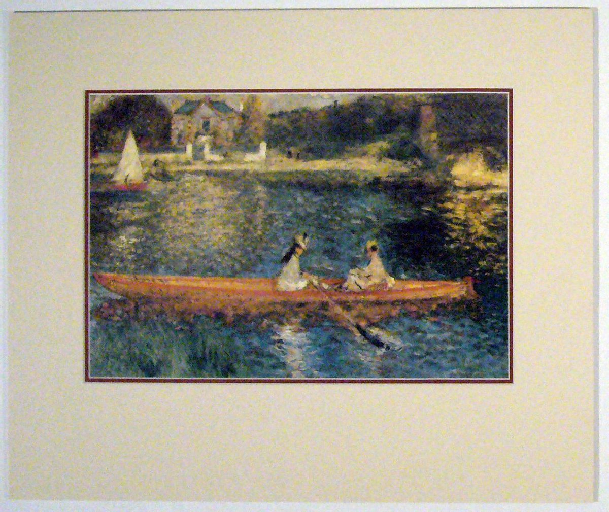 Catch Projecten Poster in dubbel passe-partout - Pierre-August Renoir - The Seine at Asnières - 50 x 60 cm Kleur