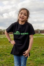 Crazy Brand Kinder T-shirt kleur logo lichtgroen