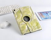 P.C.K. Hoesje/Boekhoesje/Bookcover/Bookcase/Book draaibaar Marmer Groen geschikt voor Apple iPad AIR 4 10.9 (2020)  MET PEN EN GLASFOLIE