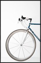 JUNIQE - Poster in kunststof lijst Ride my Bike -20x30 /Grijs & Wit