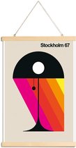 JUNIQE - Posterhanger Vintage Stockholm 67 -60x90 /Kleurrijk