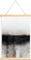 JUNIQE - Posterhanger Soot and Gold -60x90 /Grijs & Wit