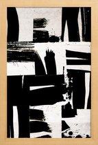 JUNIQE - Poster met houten lijst Wabi Sabi 16-02 -13x18 /Wit & Zwart