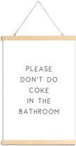 JUNIQE - Posterhanger Coke -30x45 /Wit & Zwart