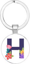 Akyol - Letter H Sleutelhanger - Alfabet - Als je naam begint met de letter H - Leuk kado voor iemand waarbij zijn naam begint met de letter H - 2,5 x 2,5 CM