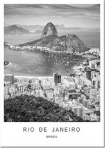 World Cities Poster Rio De Janeiro - 50x70cm Canvas - Multi-color