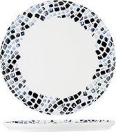 Mosaic Blauw Dinerbord - Plat - Ø 26,5cm - New Bone China