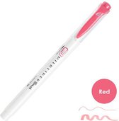 Zebra Mildliner Brush Pen - Mild Red Set van 2 verpakt  in een Etui