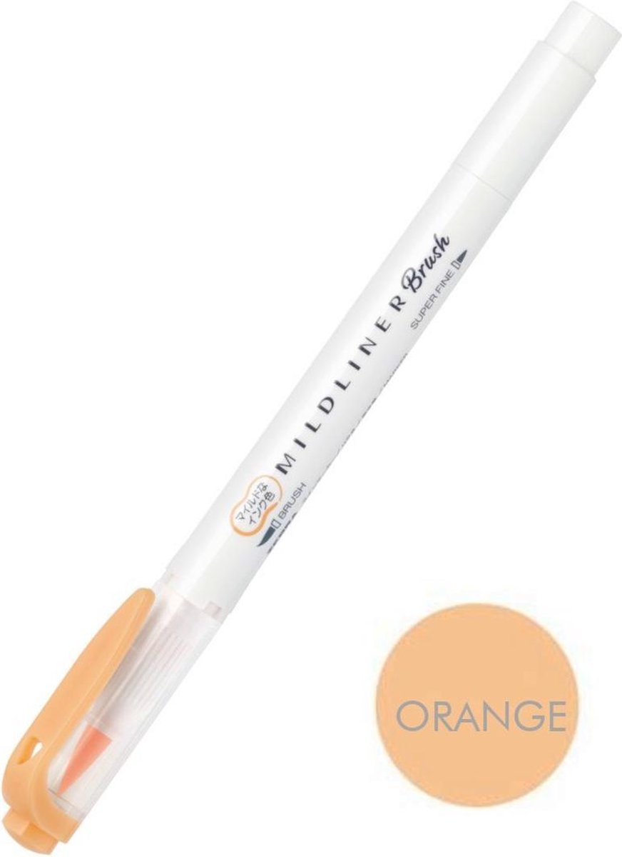 Zebra Mildliner Brush Pen - Mild Orange WFT8-MOR