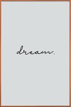 JUNIQE - Poster met kunststof lijst Dream -40x60 /Roze