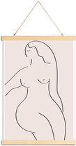 JUNIQE - Posterhanger Form II -20x30 /Roze & Zwart