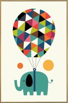 JUNIQE - Poster met kunststof lijst Fly High and Dream Big -30x45