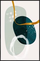 JUNIQE - Poster met kunststof lijst Crescendo gouden -13x18 /Goud &
