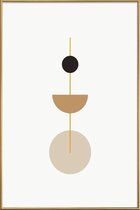 JUNIQE - Poster met kunststof lijst Pendulum gouden -30x45 /Goud &