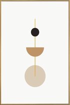JUNIQE - Poster met kunststof lijst Pendulum gouden -13x18 /Goud &