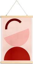 JUNIQE - Posterhanger Half Moon -40x60 /Roze