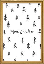 JUNIQE - Poster met houten lijst A Perfect Christmas -20x30 /Wit &