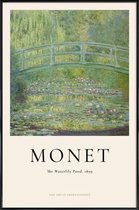 JUNIQE - Poster in kunststof lijst Monet - The Water-Lily Pond -30x45