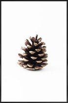 JUNIQE - Poster in kunststof lijst Pinecone N1 -40x60 /Bruin & Wit