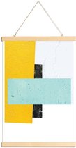 JUNIQE - Posterhanger 1,3 -30x45 /Geel & Turkoois