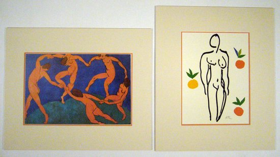 Perfecte set van 2 Posters in dubbel passe-partout - Henri Matisse - Nu aux Oranges & The Dance - Kunst  -2x 50 x 60 cm