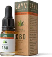 LAYV® CBD Olie 5% [500 mg] Full Spectrum Druppels - Natuurlijk Extract met Terpenen - Vegan