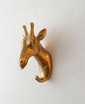Giraffe Wandhaak – goud - gold - jungle - dieren – wandaccessoires - wandhanger - kledinghanger  – wanddecoratie - slaapkamer - kinderkamer - babykamer
