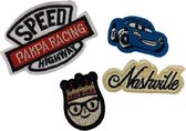 Naai embleem ‘XL kerstman patch’ – stofapplicatie