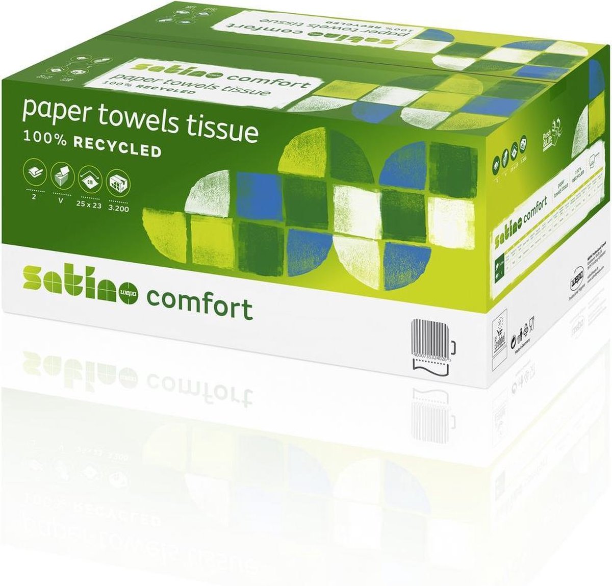 Satino | Comfort handdoekjes 2-laags | 25 x 23 cm | 3200 stuks