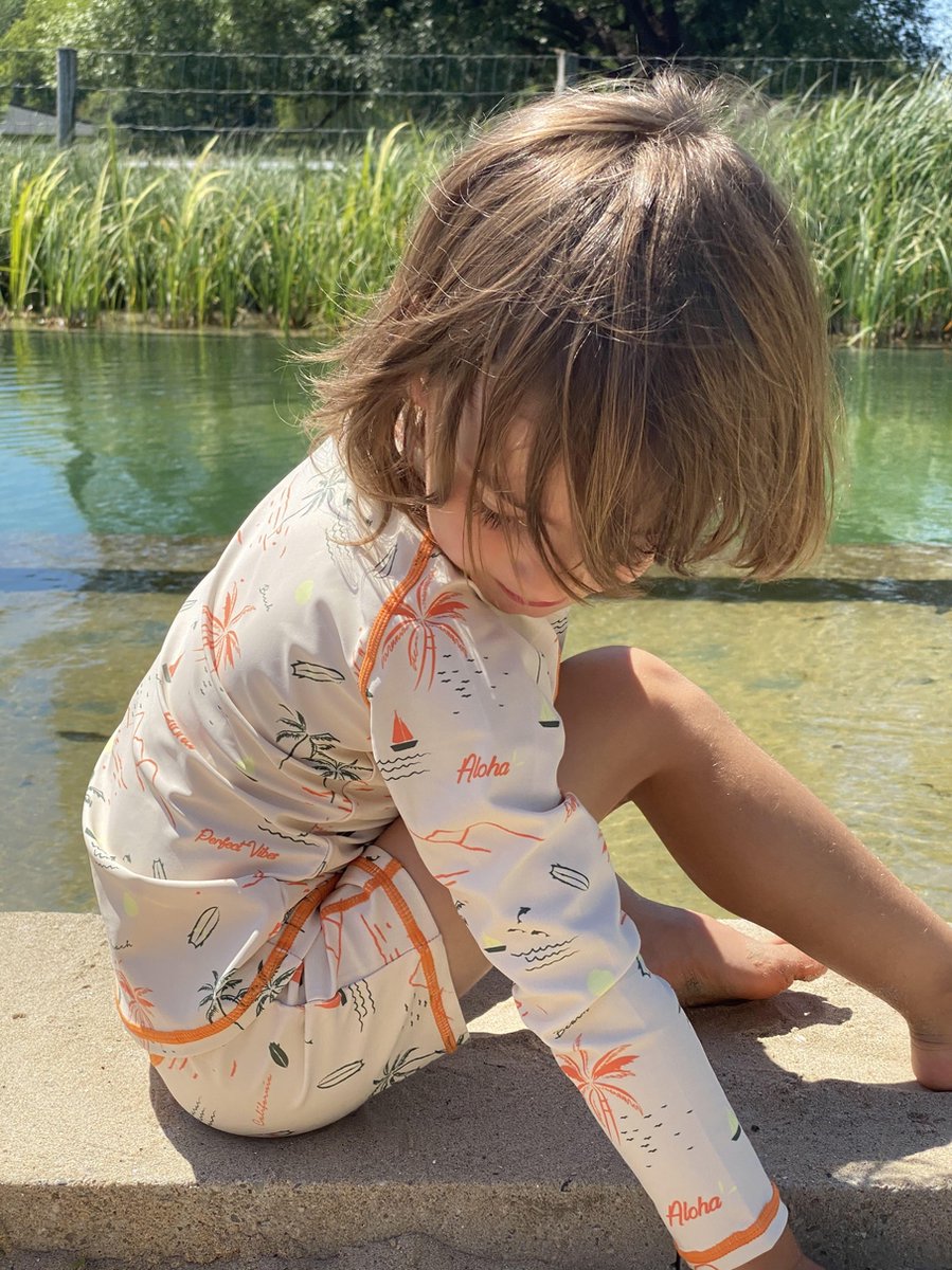 Ducksday - Zwemshirt - UV beschermend - lange mouw - UPF50+ - unisex - Waikiki - 14 jaar — afbeelding 5