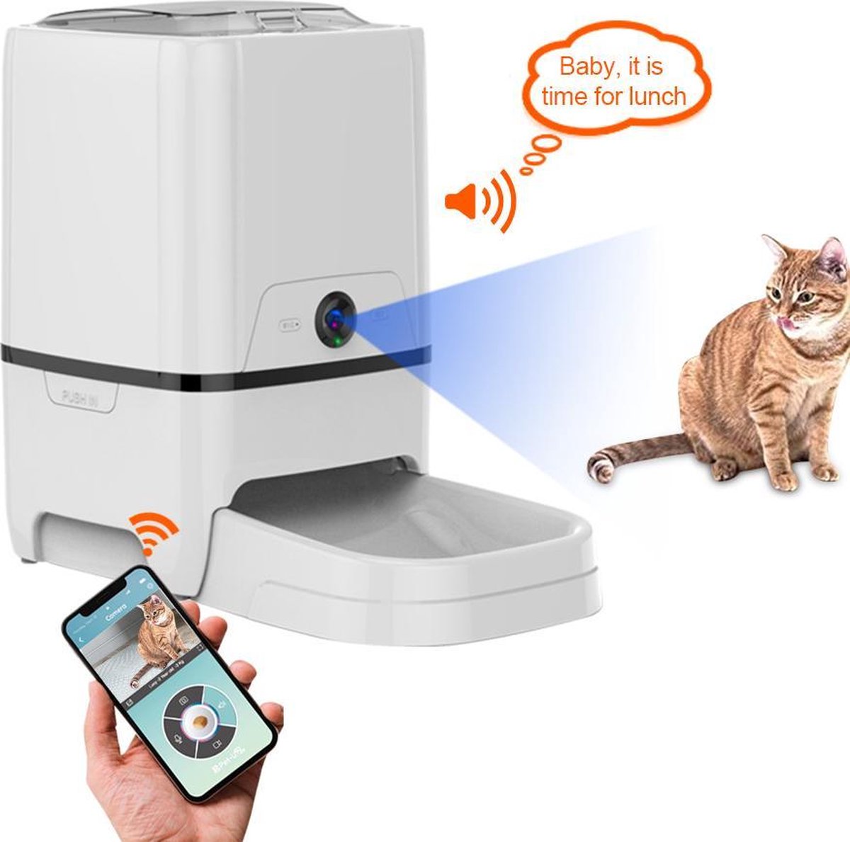 Doogo Automatische voerautomaat- V3309 - 6Liter - voerautomaat kat-voerautomaat hond-pet feeder-liv