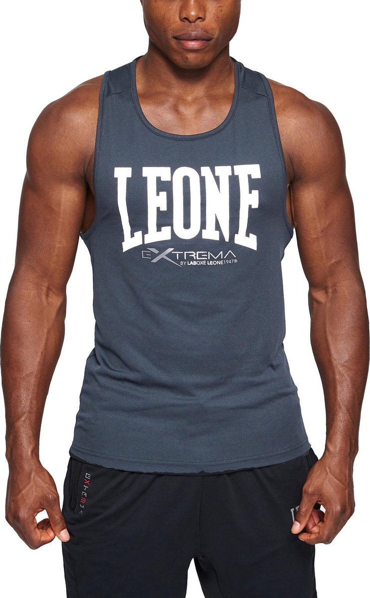 Leone Tanktop Logo Grijs Extra Large