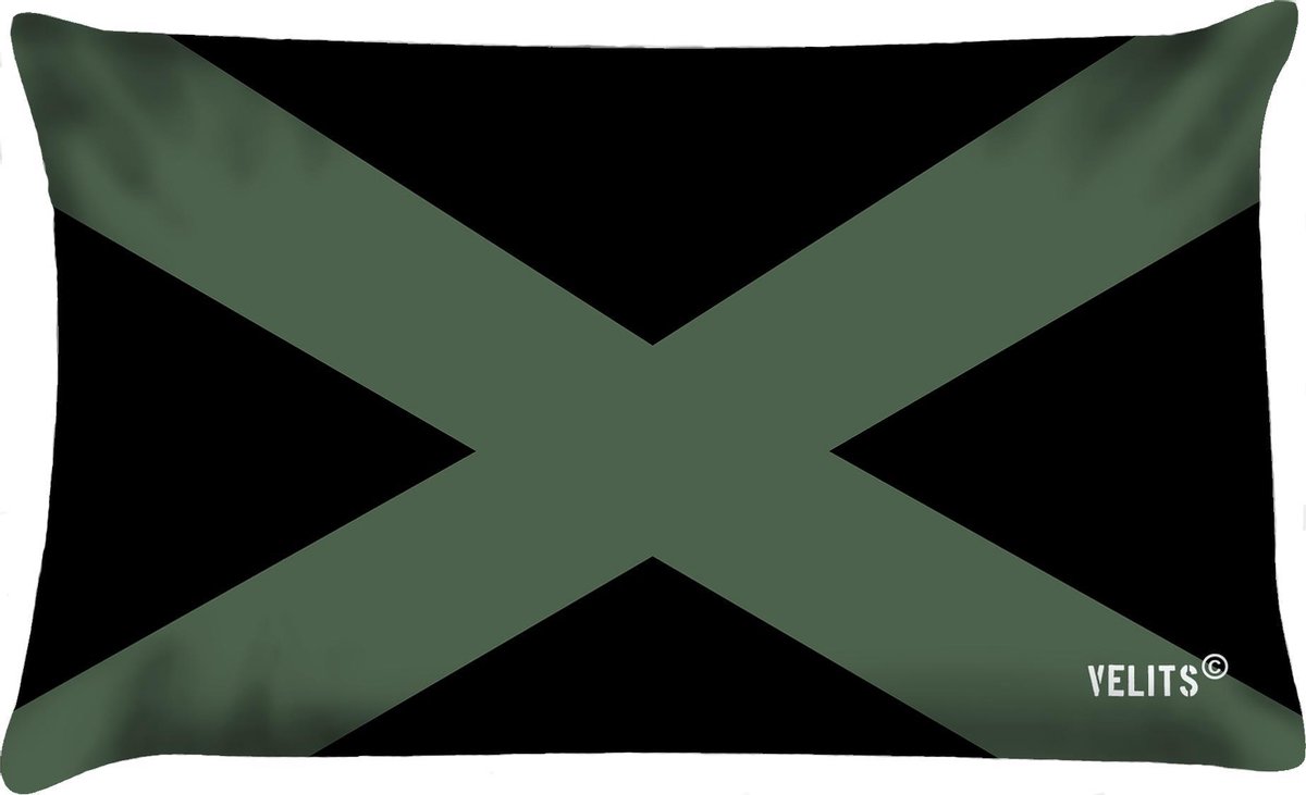 Velits outdoor Sierkussen - Buitenkussen In The Army Waterafstotend Bootkussen Cross - Multicolor - 60 Cm X 40 Cm army groen