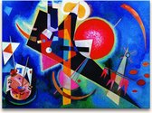 Peinture à l'huile sur toile peinte à la main - Kandinsky - 'In Blue'
