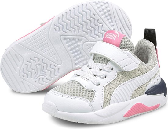doolhof van mening zijn Ik zie je morgen Puma Sneakers - Maat 20 - Meisjes - Wit/Grijs/Roze | bol.com